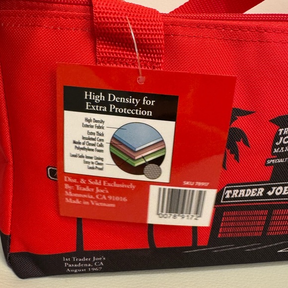 Trader Joe’s Mini Insulated Bags Red & Green NWT - Picture 9 of 10